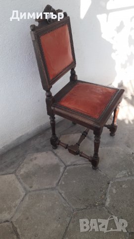Старинен дървен стол, снимка 2 - Антикварни и старинни предмети - 37554936
