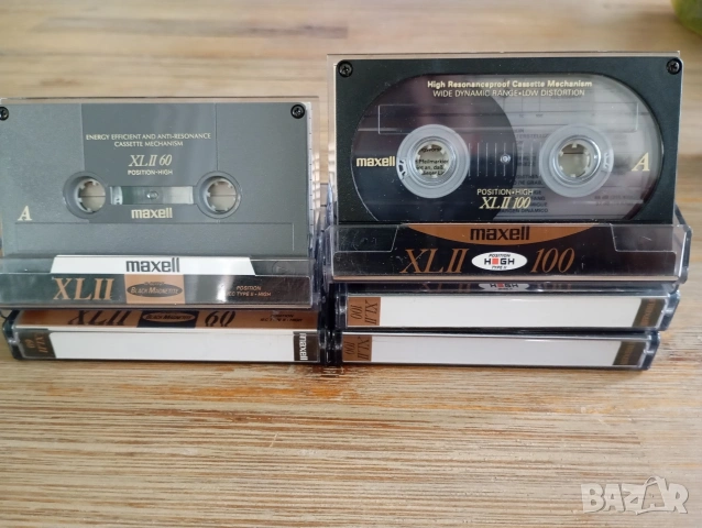 Лот от 5бр Хромни аудио касети Maxell XL II 60/ 100