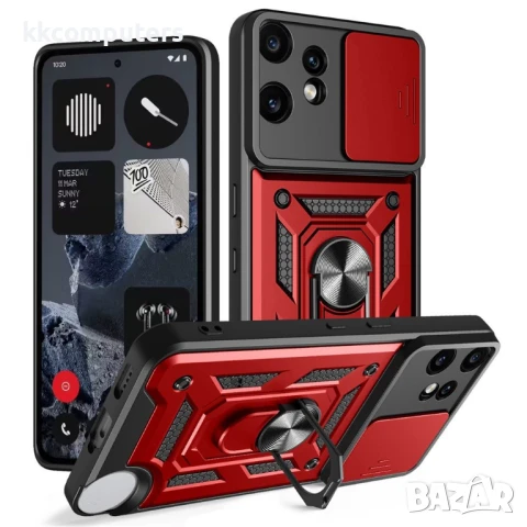 Nothing CMF Phone 2 Pro Удароустойчив Rotatable Ring Holder /Kickstand /Slide Camera/PC + TPU Калъф , снимка 4 - Калъфи, кейсове - 50820352