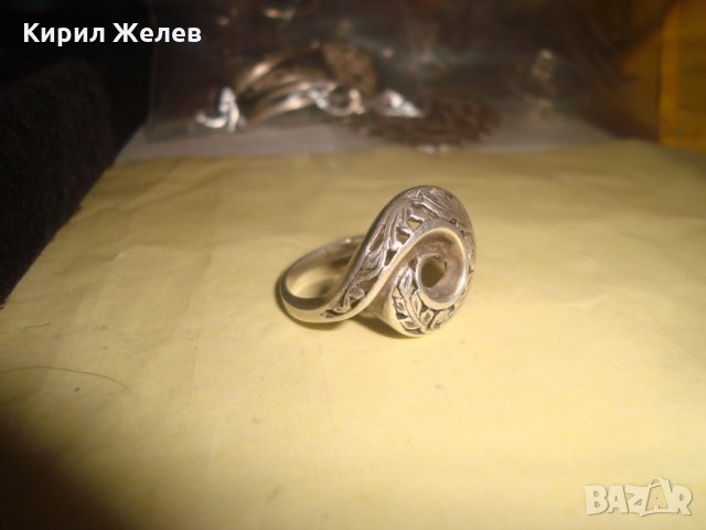 Стар СРЕБЪРЕН РЕТРО АРТ ПРЪСТЕН УНИКАТ РЪЧНА БИЖУТЕРСКА АЖУРНА ФЛОРАЛНА ИЗРАБОТКА СРЕБРО 22725, снимка 5 - Антикварни и старинни предмети - 33133885