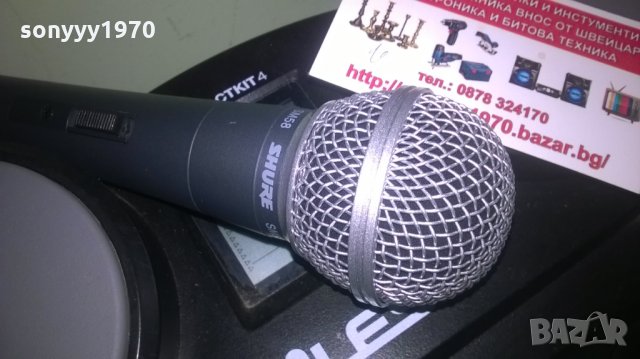 shure sm58-микрофон с бутон-внос швеицария, снимка 4 - Микрофони - 27854250