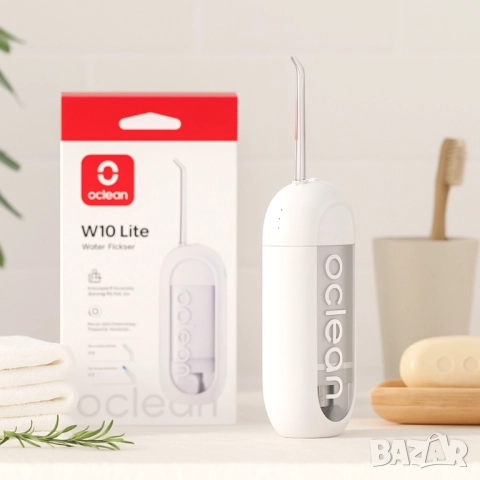 Зъбен душ Oclean W10 Lite, 2бр накрайника, 3 режима, 150мл, снимка 2 - Други - 51948219
