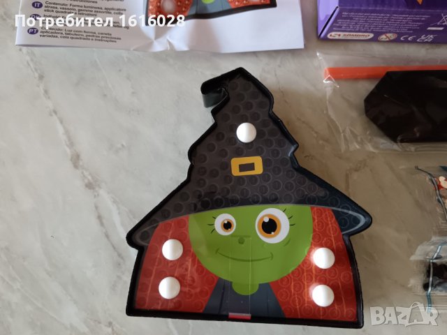 Светеща лампа - Диаментен гоблен Хелуин., снимка 12 - Настолни лампи - 43563265