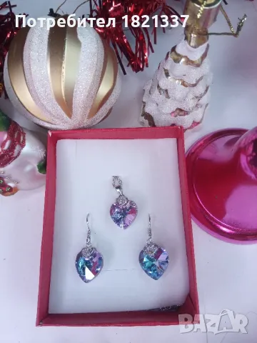 Комплект колие и обици , снимка 3 - Бижутерийни комплекти - 49406593