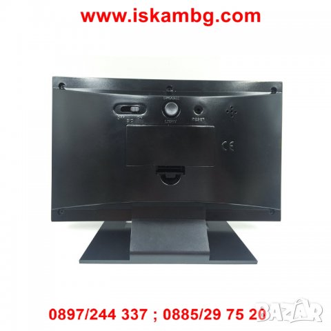 Настолен часовник с голям дисплей, термометър и влагомер - 8082, снимка 16 - Други - 26837707