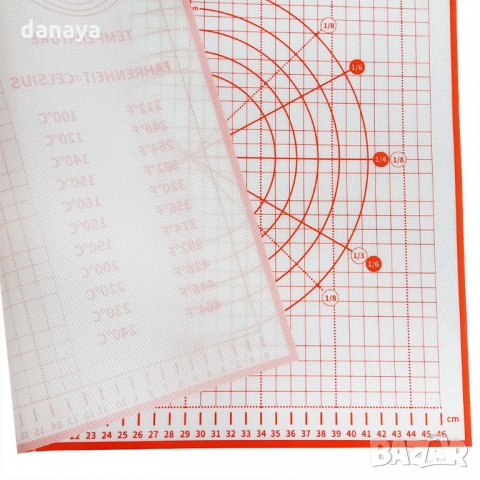 1973 Армирана разграфена подложка за точене и месене 50x40cm, снимка 2 - Съдове за готвене - 32558267