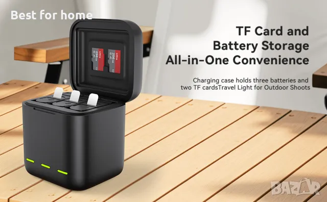 Go Pro HERO 13 Комплект батерии и зарядно TELESIN , снимка 4 - Камери - 50105088