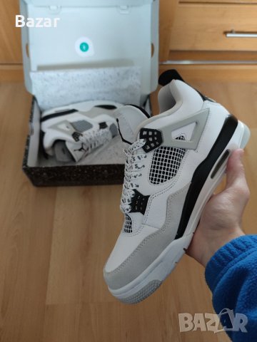 Nike Air Jordan Retro 4 Military Black White Размер 44 Номер 28см Мъжки Обувки Кецове Маратонки, снимка 18 - Маратонки - 39424027