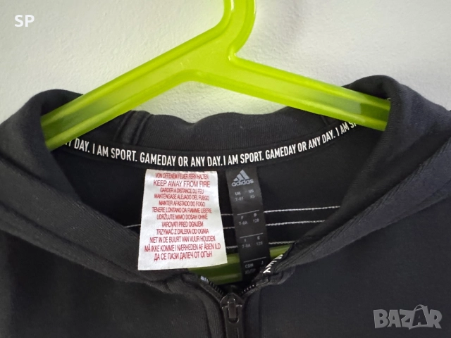 Детски суитшърт с качулка Adidas - 7-8г., снимка 2 - Детски анцузи и суичери - 51865097