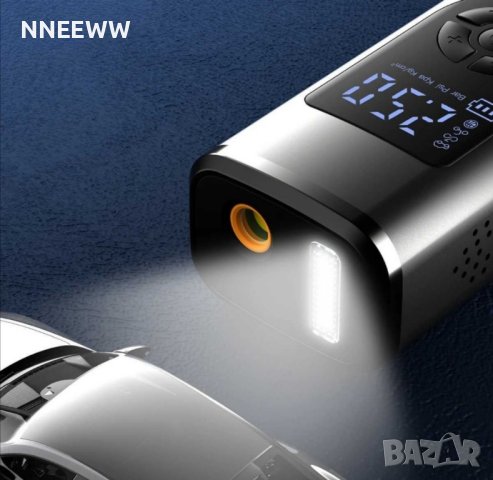 компресор за Гуми, Акумулаторен компресор, преносим батерия 6000 mAh, снимка 4 - Аксесоари и консумативи - 44053266