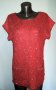 Червена туника с декорации от копринена прежда "Cellebes" / голям размер , снимка 2