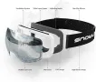 Очила за ски сноуборд Snowledge с UV400 защита, двойна леща с противозамъгляване, съвместими с каска, снимка 2