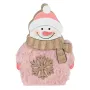 Коледна декоративна украса, Снежен човек, Розов, 13 см, снимка 1
