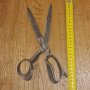 Стара абаджийска ножица с сребърни  набивки , снимка 1 - Антикварни и старинни предмети - 44119960