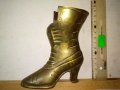 Старо ГОЛЯМО КОЛЕКЦИОНЕРСКО КРАСИВО ШАРМАНТНО БРОНЗОВО ДАМСКО БОТУШЧЕ - ВАЗА МАЙСТОРСКА РАБОТА 42754, снимка 2