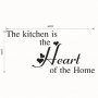 Стикер за стена "The kitchen is the heart of the home" 