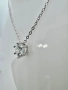 Сребърно колие с мойсанит (диамант) 1 карат , снимка 5