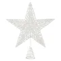 Връх за коледна елха, звезда, бял, 24 см, снимка 1