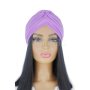 Тюрбан за коса едноцветен светлолилав, снимка 1
