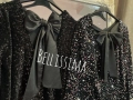 Елегантна рокля  с пайети и панделка свободен модел, снимка 5