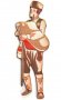 Момък в народна носия, свирещ на гайда - лазерно рязани дървени елементи с гравирани цветни елементи