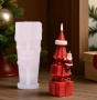 3D Елха  с шапка подарък и Дядо Коледа силиконов молд форма фондан шоколад гипс свещ декор смола, снимка 1