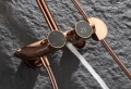 Интелигентна душ система Rose Gold с термостат и LED дисплей D47, снимка 7