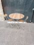 Градински комплект : Кръгла сгъваема маса с 2 сгъваеми стола, снимка 1 - Градински мебели, декорация  - 40620663