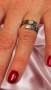Уникален дамски пръстен от неръждаема стомана с камъни цирконий Doria, снимка 1 - Пръстени - 44874574