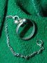 Сребърен пръстен дамски със синджирче - 11938, снимка 5