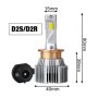 D2S/D2R LED xenon крушки, 70 W, 12000 LM, Canbus D-series, комплект, снимка 2