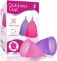 Менструална чашка - Комплект от две Reusable Soft Silicone Period Cups, Easy to Clean Feminine
