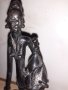 Уникална стара африканска бронзова статуетка фигура пластика, снимка 2