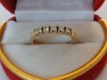 Дамски златен пръстен с пет брилянта/диамат,брилянт/, снимка 2