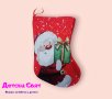 Коледен чорап 35 см, снимка 1 - Декорация за дома - 43336980