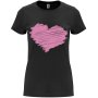 Нова дамска тениска със Сърце в черен цвят, снимка 1 - Тениски - 44049358