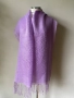 Люляково лилав шал от 100 % лен, снимка 3