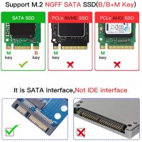 Адаптер за M.2 (M2) SSD към 2.5" SATA 3.0 конектор + Гаранция, снимка 4 - Други - 29191786