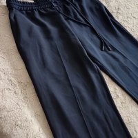 Тъмносин панталон с широк крачол, снимка 2 - Панталони - 43215865