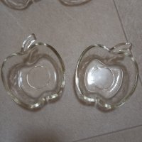 4 бр стъклени купички във формата на ябълка, снимка 1 - Други - 43061250