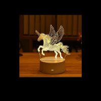 Романтична 3D акрилна настолна нощна лампа-сувенир/подарък за различни поводи, снимка 15 - Настолни лампи - 43715865