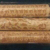 Различни дървени точилки, с релефни шарки за бисквити, тесто, фондан Великден , снимка 4 - Други - 26964337