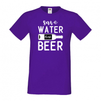 Мъжка тениска Save Water Drink Beer 1,Бира,Бирфест,Beerfest,Подарък,Изненада,Рожден Ден, снимка 13 - Тениски - 36387393