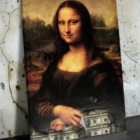 Мона Лиза картина с рамка, снимка 7 - Картини - 43838805