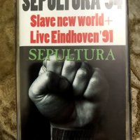 РЯДКА КАСЕТКА - SEPULTURA - Slave new World + Live Eindhoven, снимка 1 - Аудио касети - 35582321