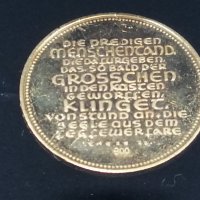 Златна монета Martin Luther 21,6 K, снимка 3 - Нумизматика и бонистика - 37382552
