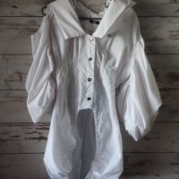 Ефектна бяла риза, снимка 1 - Ризи - 43950407