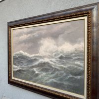 Голяма картина от Анатолий Панагонов (Бурно море край Калиакра), снимка 2 - Картини - 10435790