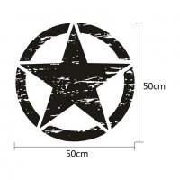 Стикер лепенка звезда в три цвята 15см, 25 см,  35 см, 50 см за джип пикап кола автомобил + подарък, снимка 5 - Аксесоари и консумативи - 32492747