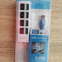 USB хъб No Brand, USB 3.0, 4 Порта, снимка 1 - Друга електроника - 34601613